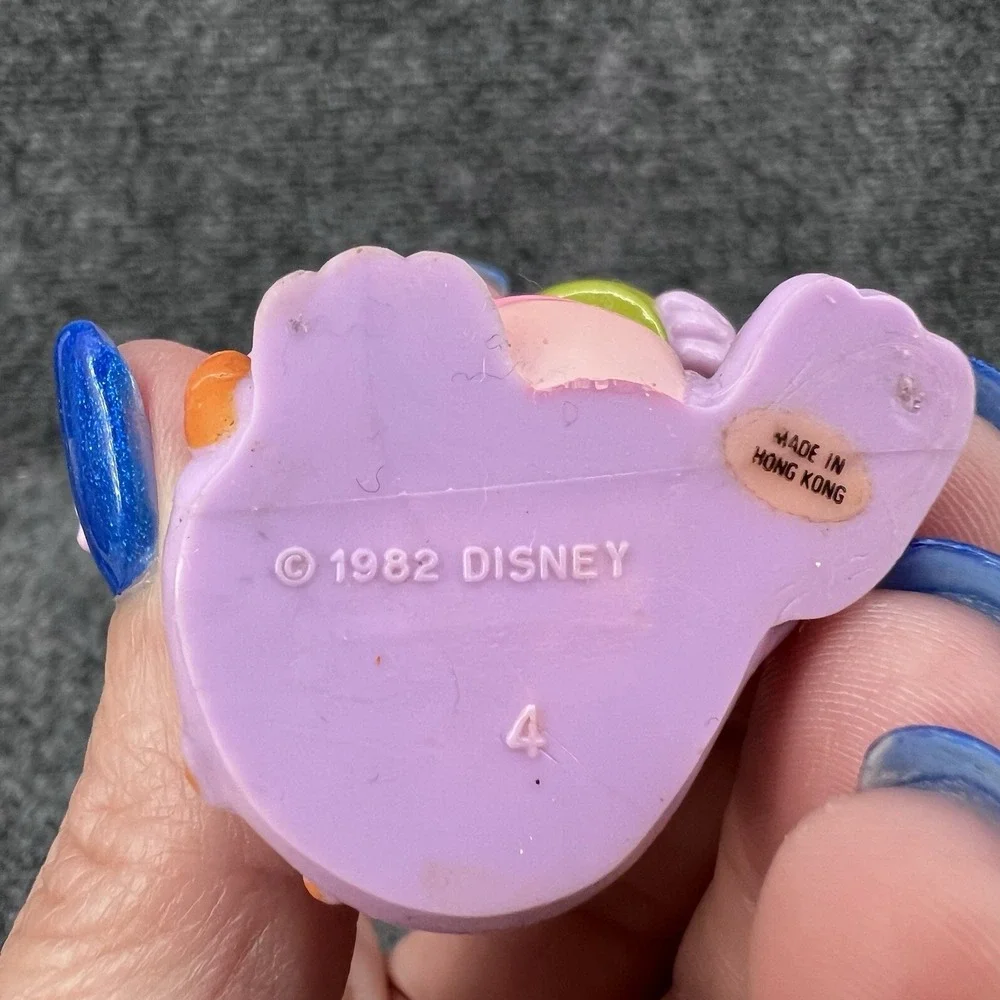 1982 Vintage Walt Disney Epcot FIGMENT Purple Dragon Rainbow Figure PVC 2 1/2